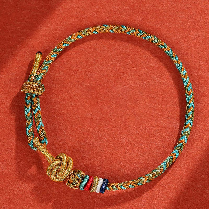 Armband Dunhuang Bunt Schutz Geflochten elastisch Handgelenk getragen Naturstein