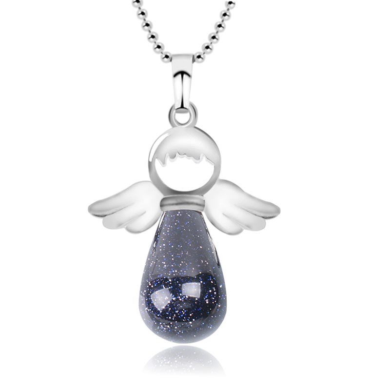 Kette Kristall Engelsflügel – Glück & Segen – Bild 9 – Kette Kristall Engelsflügel Anhänger mit glitzerndem Stein und Flügeln