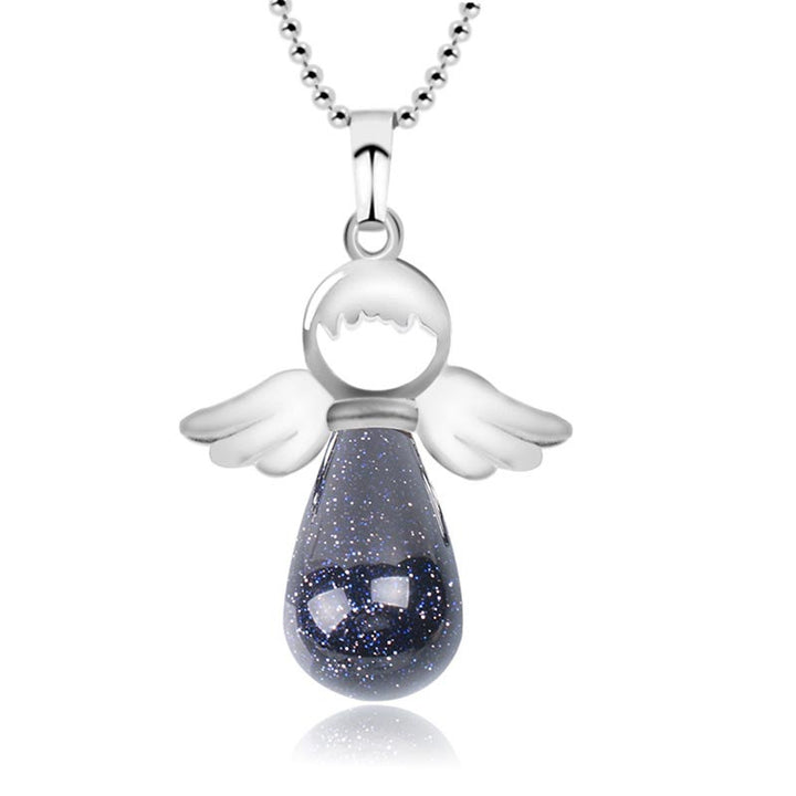 Kette Kristall Engelsflügel – Glück & Segen – Bild 9 – Kette Kristall Engelsflügel Anhänger mit glitzerndem Stein und Flügeln