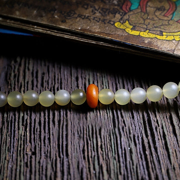 Mala Bernstein Glück Armband mit orangefarbenem Achat Naturstein Perlen