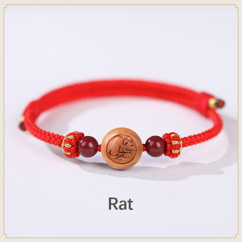 Armband Zinnober Chinesisches Tierkreis – Wohlstand – Bild 2