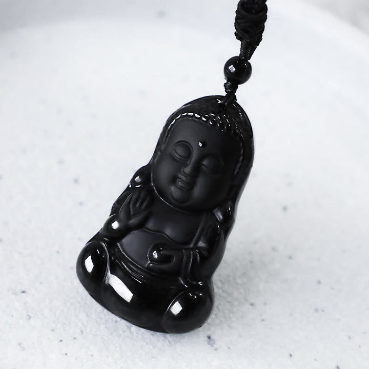 Schwarzer Obsidian Buddha – Stärke & Schutz – Bild 6 – Schwarzer Obsidian Buddha Anhänger – Stärke, Schutz und spirituelle Kraft