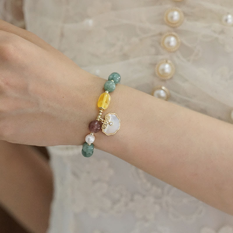 Armband Jade Seemuschel – Glück & Harmonie