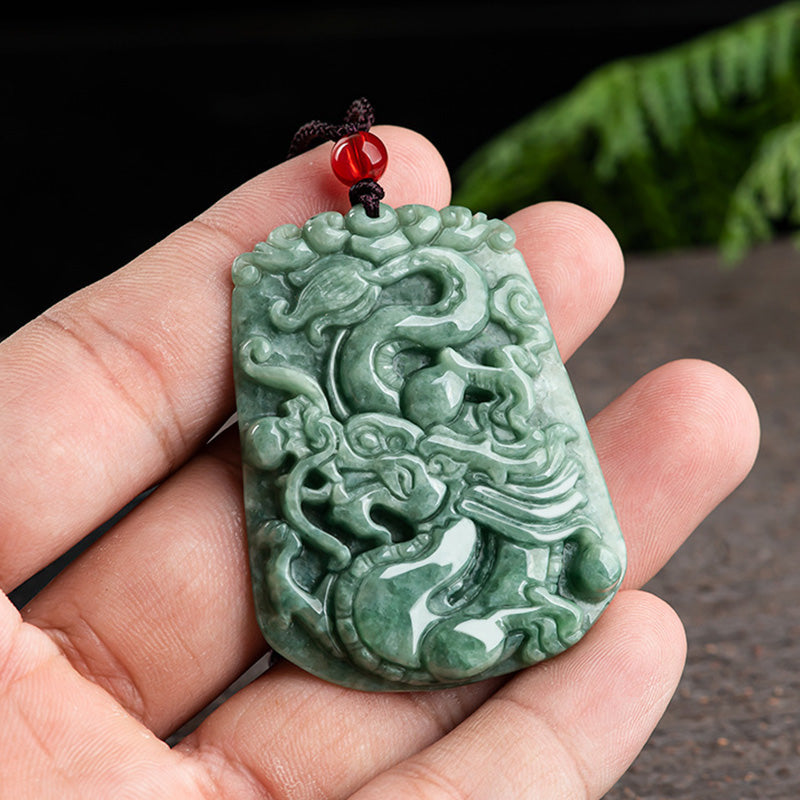 Anhänger Kette Jade Drachen Tierkreis – Stärke