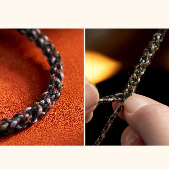 Geflochtenes Armband 925 Silber – Schutz an Hand getragen Nahaufnahme