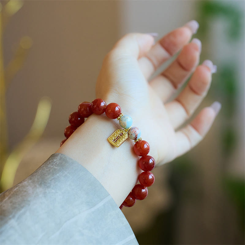 Armband Roter Achat – Frieden & Stärke