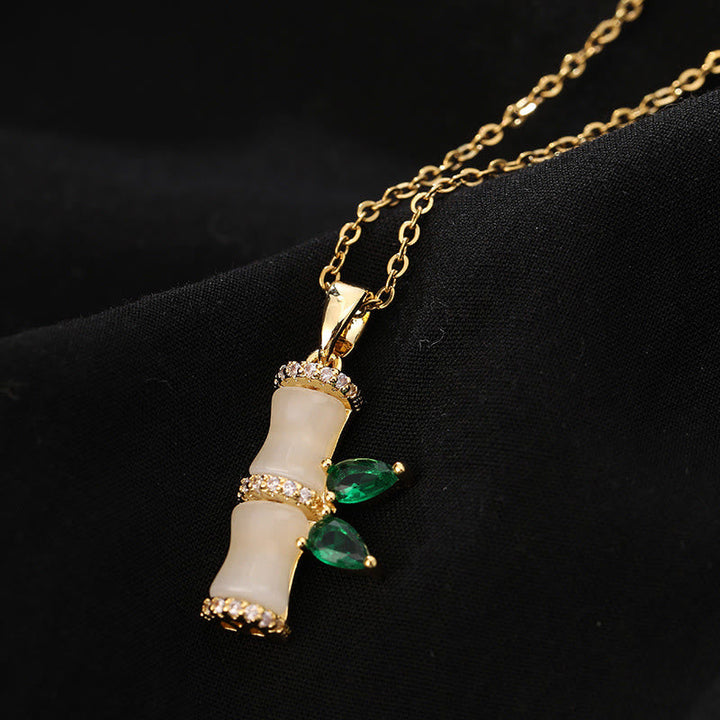Kette Chalcedon Bambus