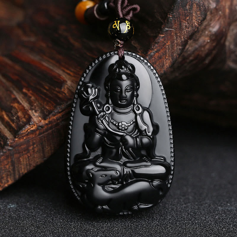 Anhänger Obsidian Buddha Geburtsbuddha Kette Schmuck