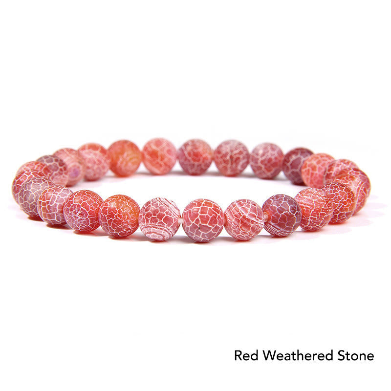 Rotes Achat Armband Kristall elastisch Naturstein Perlen Nahaufnahme
