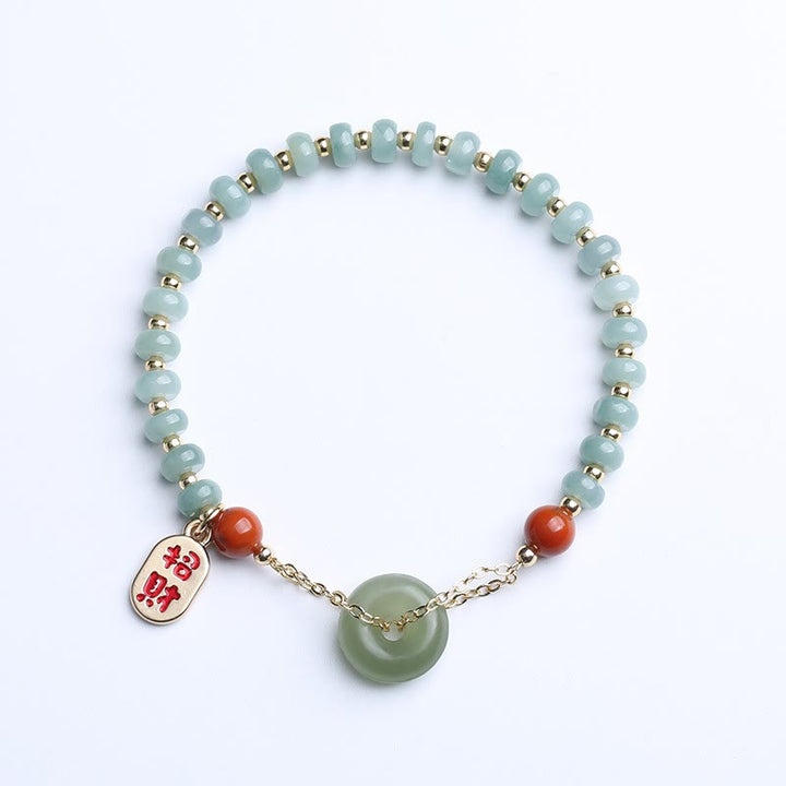 Armband Roter Achat Jade – Glück & Frieden