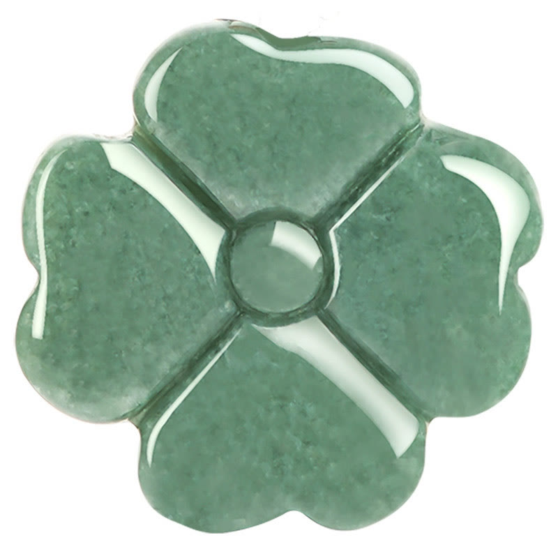 Anhänger Jade Kleeblatt grün Naturstein Liebe
