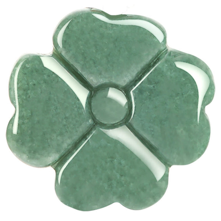 Anhänger Jade Kleeblatt grün Naturstein Liebe