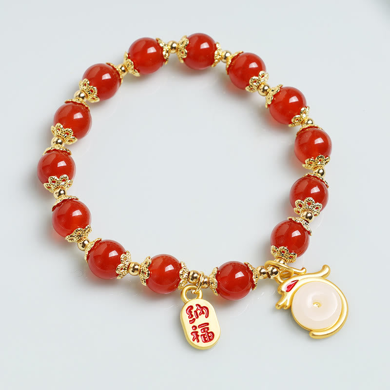 Armband Drachenjahr - Aventurin Achat "Glück"