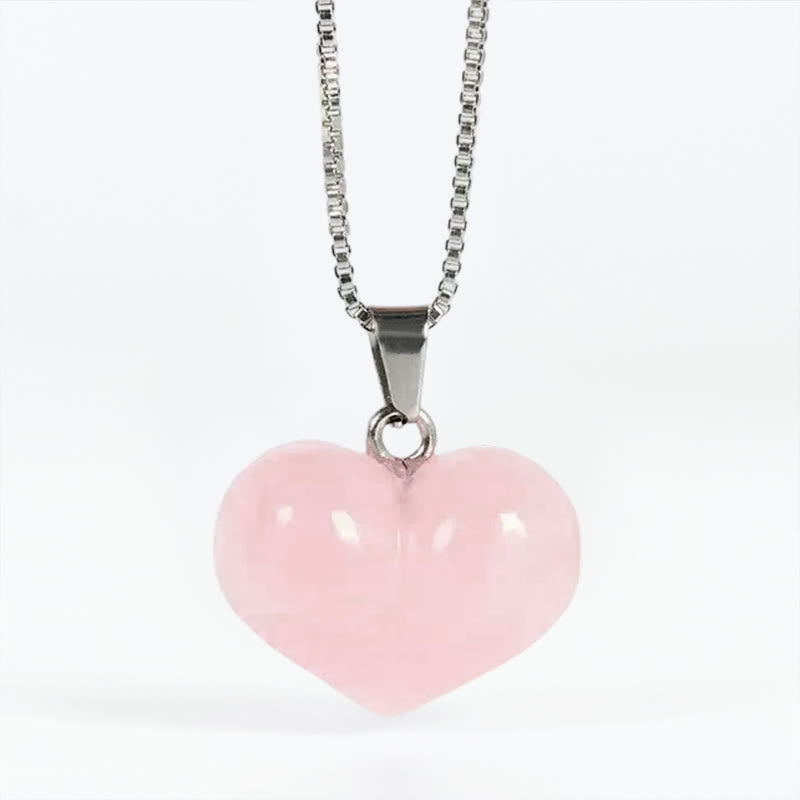 Kette Amethyst Topas Rosenquarz Herz – Balance
