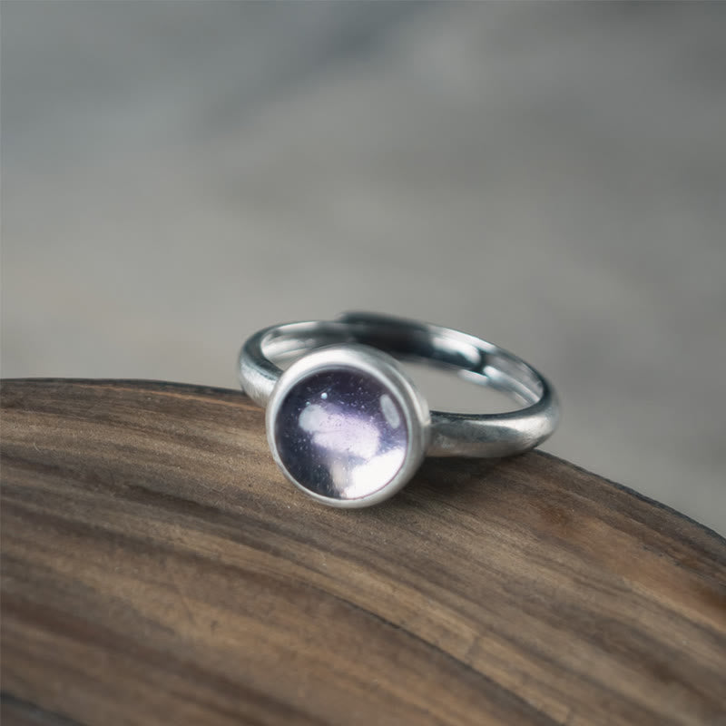 Ring 925 Silber Amethyst Balance Chakra Harmonie Schutz Edelstein