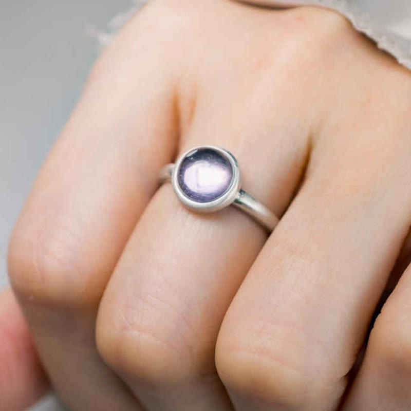 Ring 925 Silber Amethyst Balance für Meditation und Harmonie