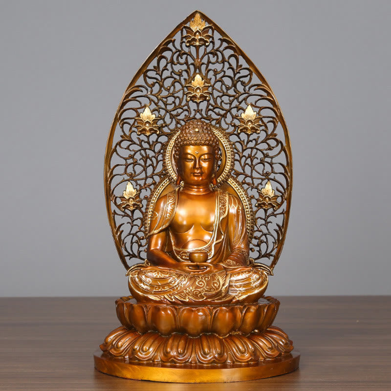 Amitabha Buddha Medizin Kupfer Serenität Feng Shui