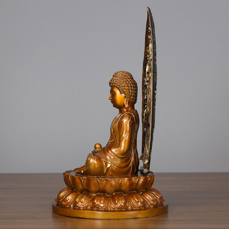 Amitabha Buddha Medizin Kupfer Serenität Statue