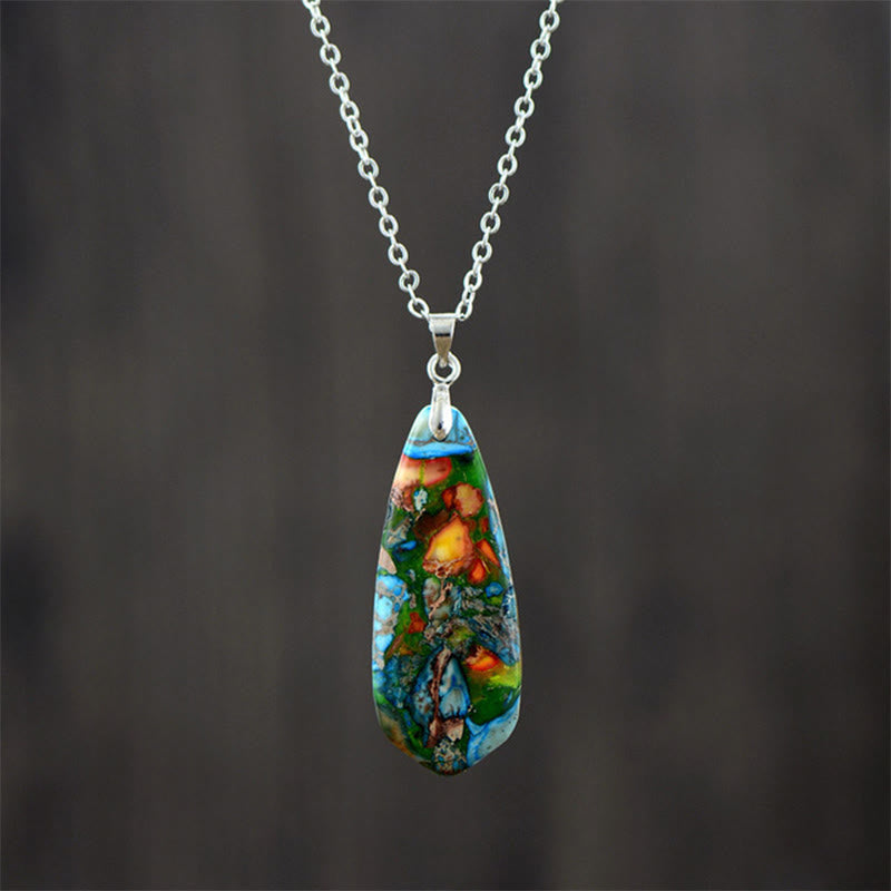 Anhänger Kette Kaiser-Stein Buddha – Glück Blue Emperor Stone White Chain