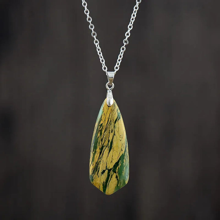 Anhänger Kette Kaiser-Stein Buddha – Glück Yellow Emperor Stone White Chain
