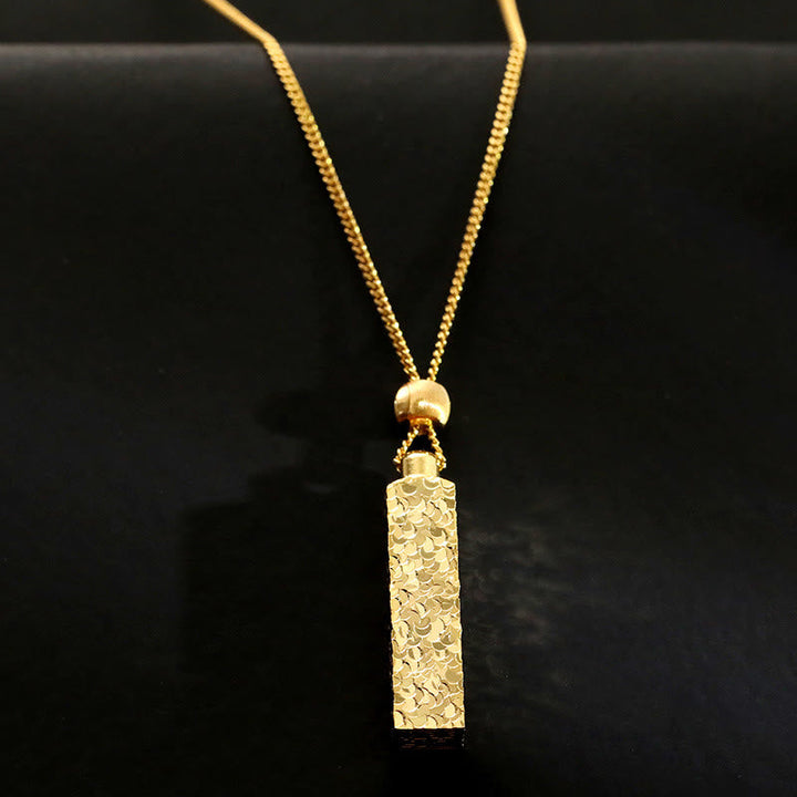 Kupfer Anhänger Kette mit Buddha Rechteck für Glück