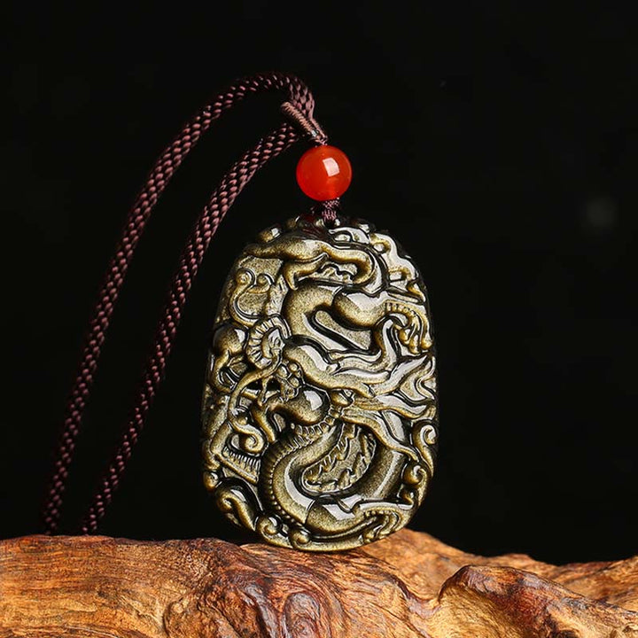 Anhänger Kette Obsidian Drachen – Erfolg