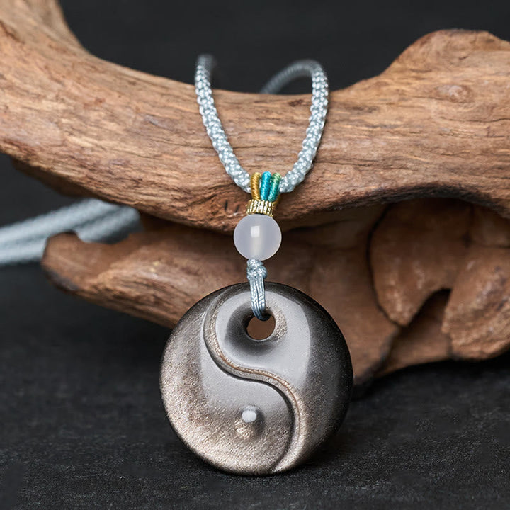 Anhänger Kette Obsidian Yin Yang – Schutz
