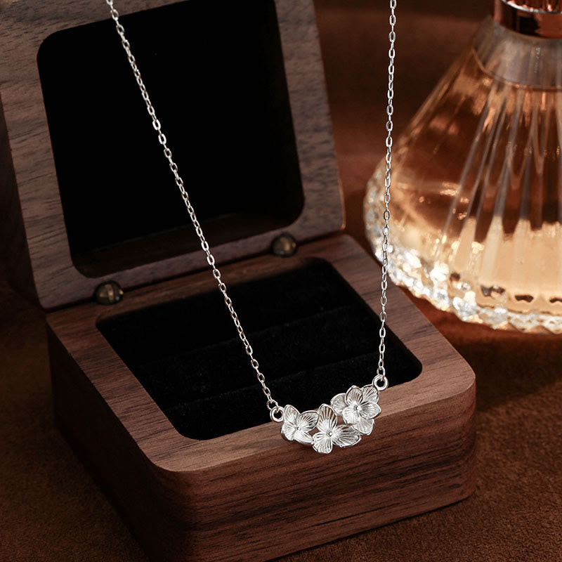 Anhänger Kette Sterlingsilber Blume Segen