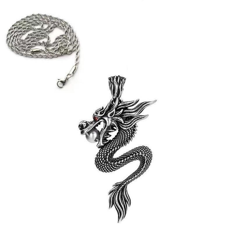Anhänger Kupfer Drachen – Glück Copper Dragon With Twisted Chain