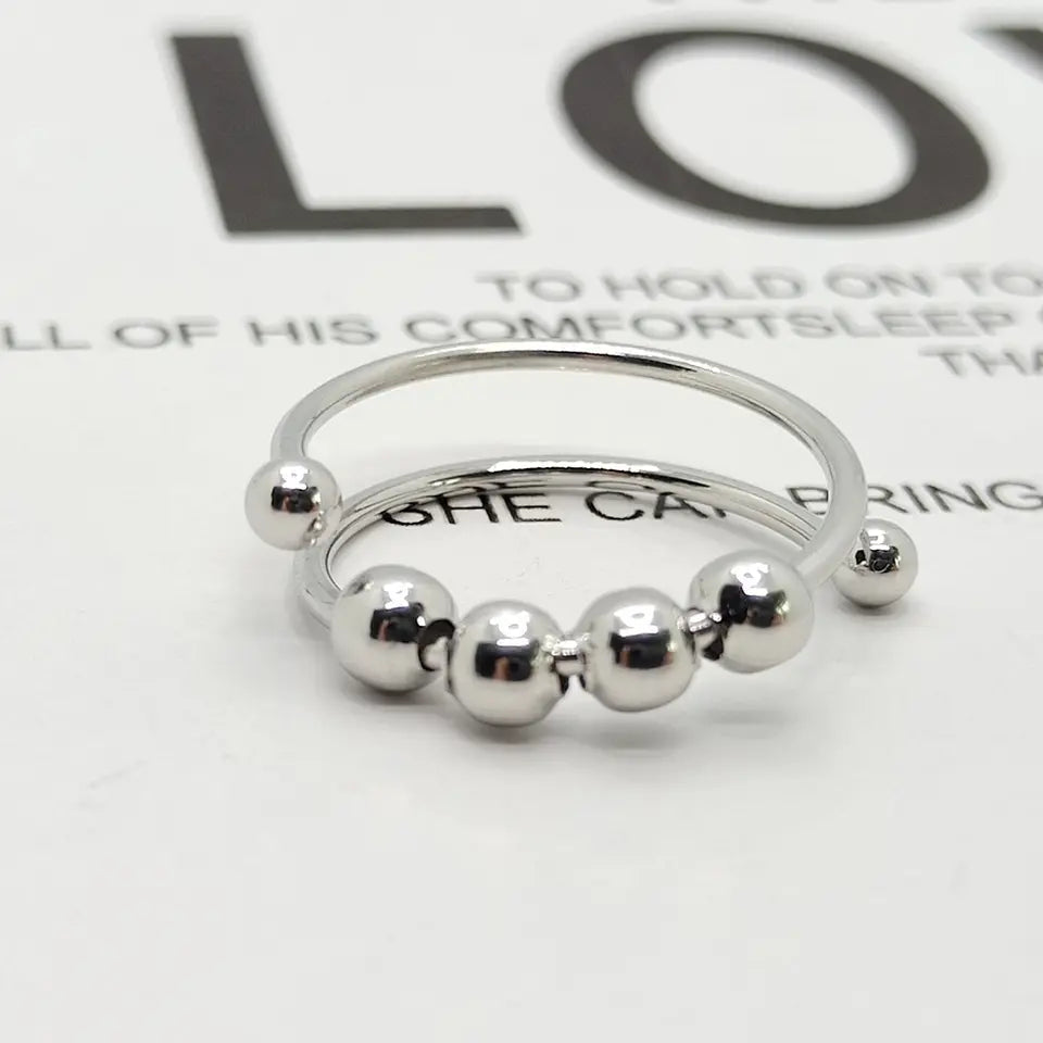 Anti Stress Ring Silber