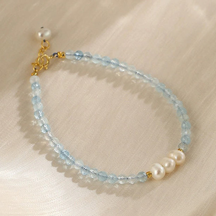 Armband Aquamarin Perle