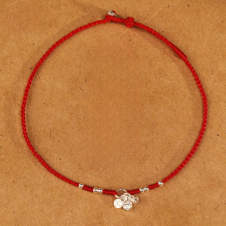 Armband 925 Silber Kupfer – Schutz & Stärke Red Bracelet(Wrist Circumference 14-18cm)