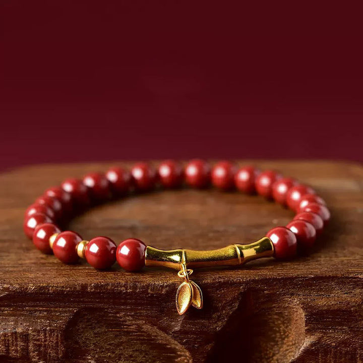 Armband 925 Silber Zinnober Bambus