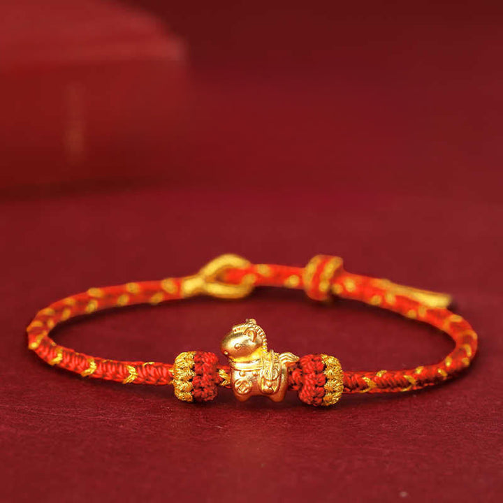 Armband 999 Gold Jahr Des – Glück & Energie Red Rope