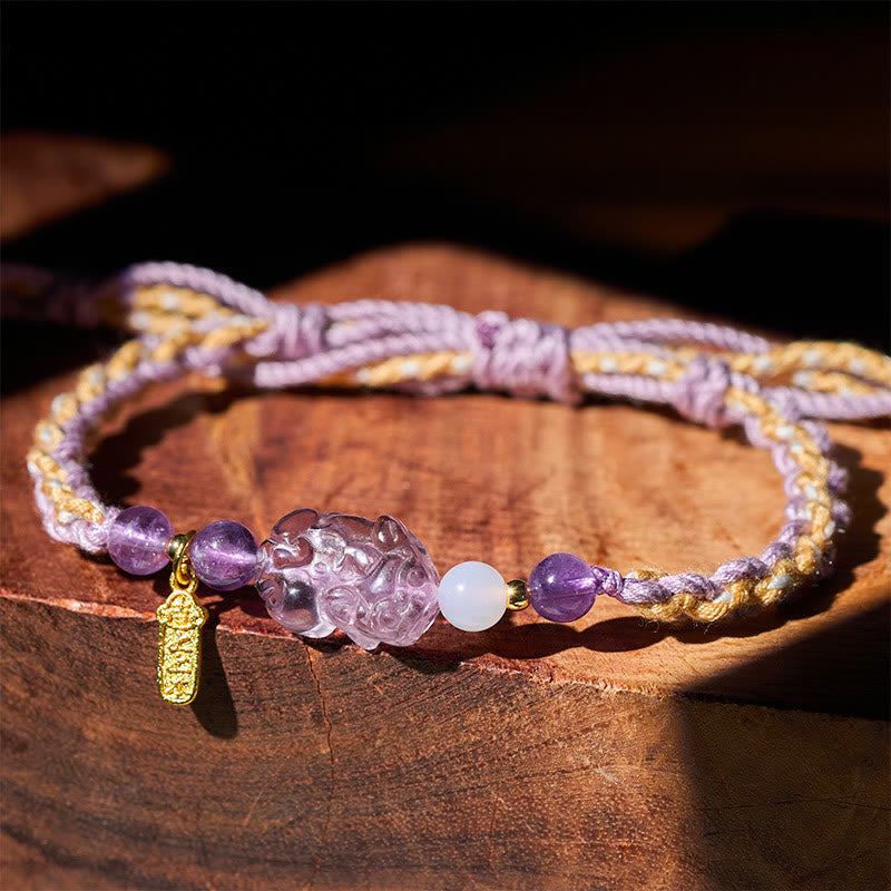 Armband Amethyst Pixiu – Glück & Balance