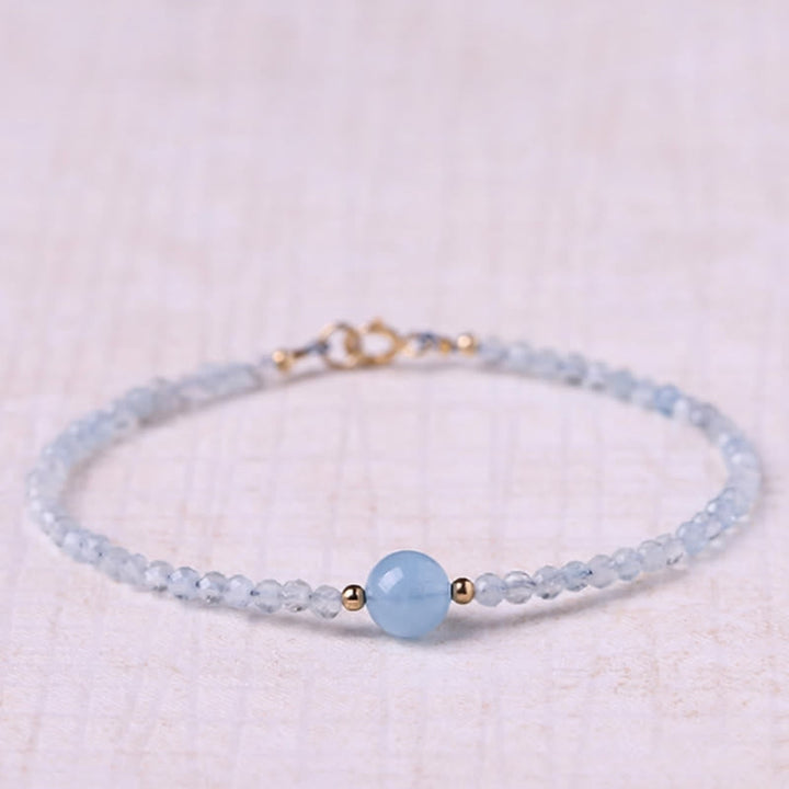 Armband Aquamarin – Frieden & Energie Aquamarine(Wrist Circumference: 16cm)