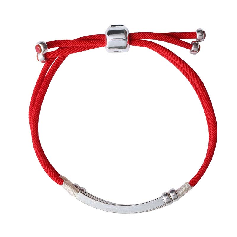 Armband Sterlingsilber Rote Schnur verstellbar Glück Schutz minimalistisch Damen Herren