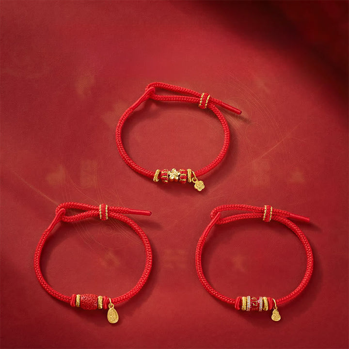 Armband Kupfer Om Mani Padme Hum rotes Band Glück Energie Schutz
