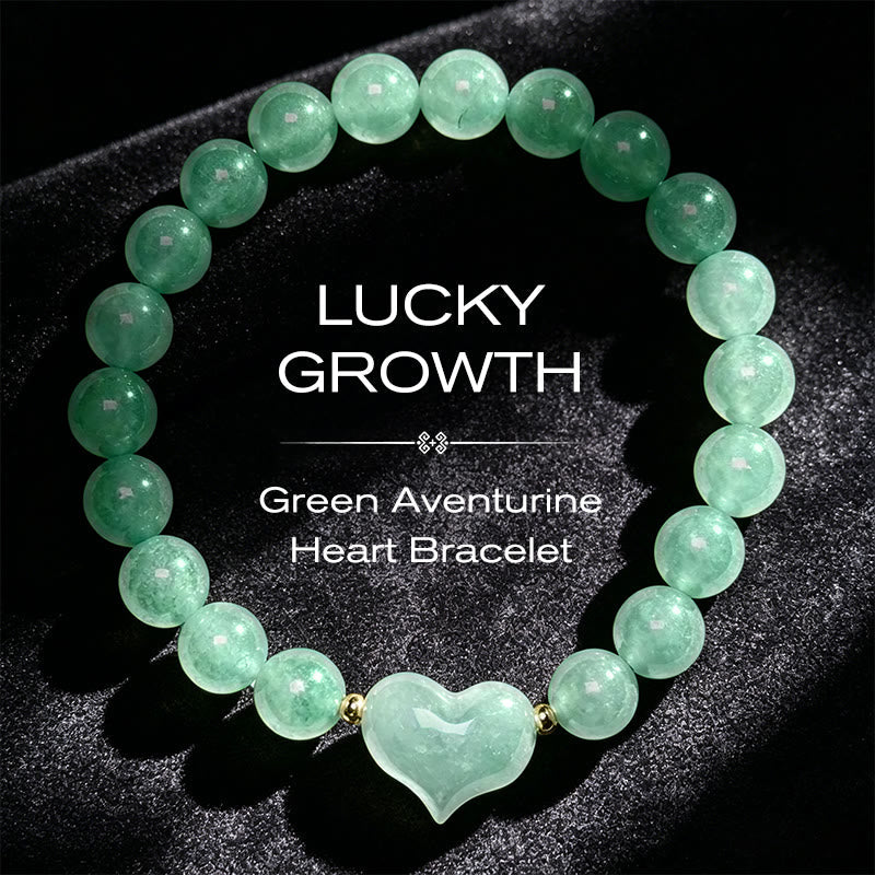 Armband Erdbeerquarz Grüner Aventurin – Liebe Green Aventurine(Wrist Circumference 14-16cm)