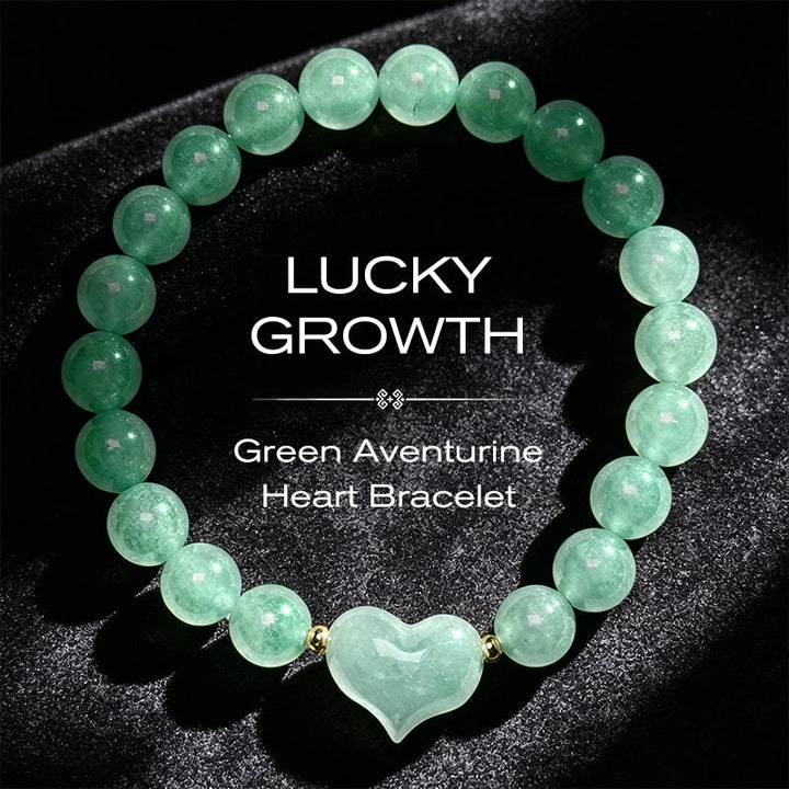 Armband Erdbeerquarz Grüner Aventurin – Liebe Green Aventurine(Wrist Circumference 14-16cm)