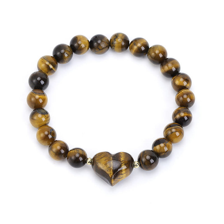 Armband Erdbeerquarz Grüner Aventurin – Liebe Tiger Eye(Wrist Circumference 14-16cm)