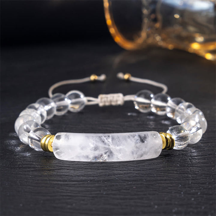 Armband Erdbeerquarz Grüner Aventurin – Positivität Clear Quartz(Wrist Circumference 14-18cm)