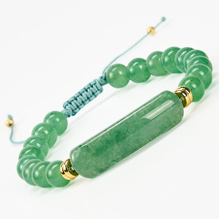 Armband Erdbeerquarz Grüner Aventurin – Positivität