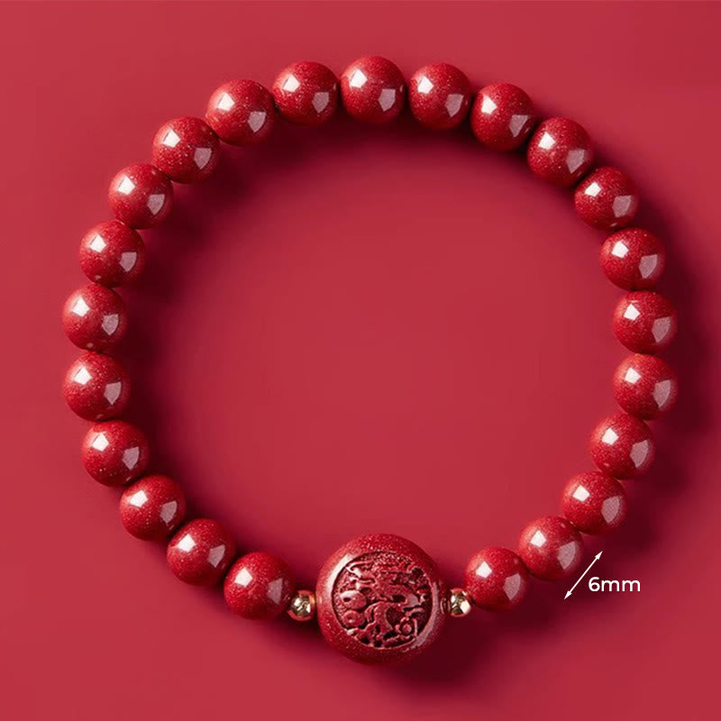Armband Zinnober Chinesisches Tierkreis – Frieden & Segen