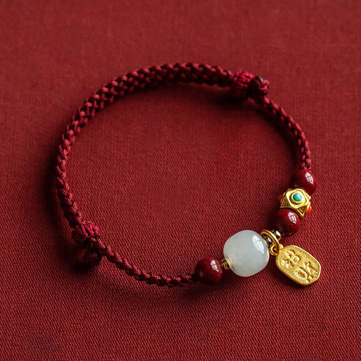Armband Weiße Jade Cyan Jade – Glück & Wohlstand