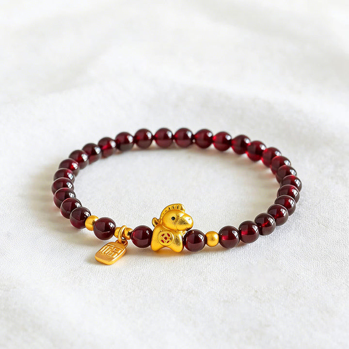 Armband Granat Fu-Zeichen – Schutz