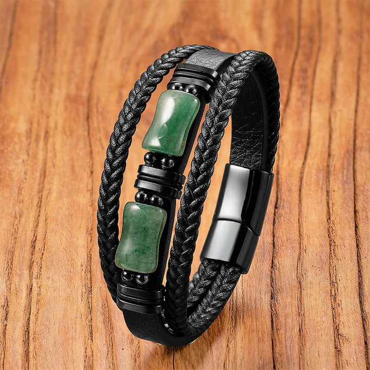 Armband Grüner Aventurin Schwarzer Onyx