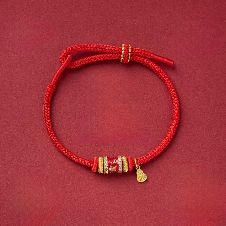 Armband Kupfer Om Mani Padme Hum – Glück Energie Copper Red String Om Mani Padme Hum(Wrist Circumference: 13-25 cm)