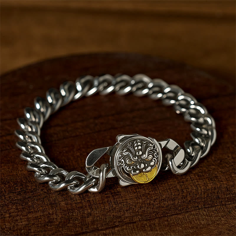Pixiu Armband Kupfer Silber Kette Fengshui Glück Wohlstand Energie Schutz