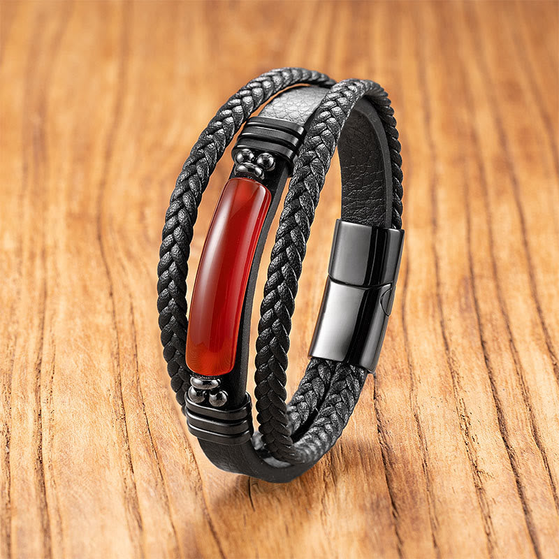 Armband Lapislazuli Hämatit – Stärke Red Agate